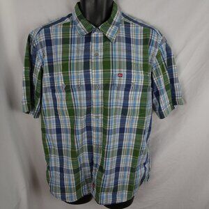 Quiksilver Men Button up Plaid Shirt Size M